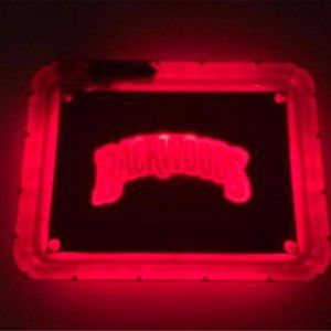 Backwoods Red LED Rolling Tray Glow in the Dark, Brand New with Box, USB Charger
